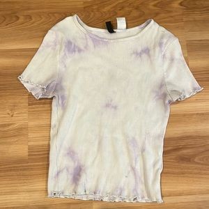 H&M, white with hints of purple in a tie dye type style
